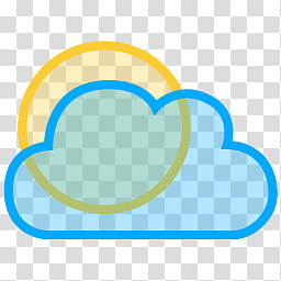 Stylish Weather Icons, sun.big.cloud transparent background PNG clipart