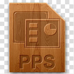 Wood icons for file types, pps, PPS folder icon transparent background PNG clipart