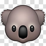 emojis, gray koala art transparent background PNG clipart