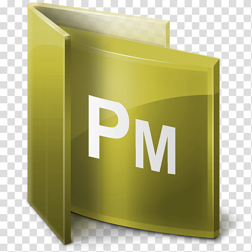 Adobe Folders, yellow PM file icon transparent background PNG clipart