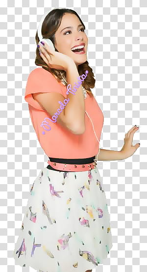 VIOLETTA , smiling woman listening to music transparent background PNG clipart