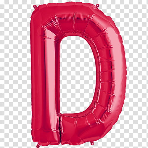 Cryba, red inflatable letter D ornament transparent background PNG clipart