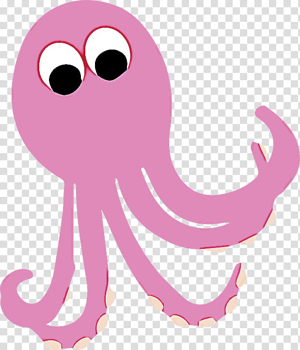 pink octopus cartoon marine invertebrates giant pacific octopus transparent background PNG clipart