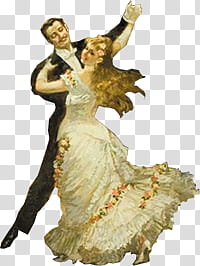 Old Things, man and woman dancing illustration transparent background PNG clipart