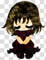 The icons of cute girls in pretty dress, higanbana-people- transparent background PNG clipart