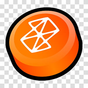 D Cartoon Icons II, Microsoft Zune, round orange logo transparent background PNG clipart