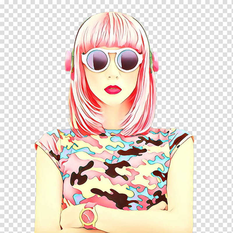 Glasses, Eyewear, Pink, Sunglasses, Clothing, Cartoon, Cool, Neck transparent background PNG clipart