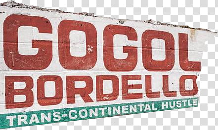 some PUNK thing, red, white and green Gogol Bordello Trans-Continental Hustle poster transparent background PNG clipart