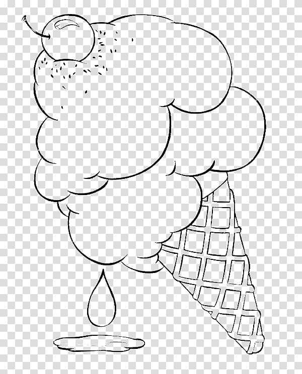 Ice Cream Cones, Coloring Book, Drawing, Line Art, Page, Black And White
, Child, Printing transparent background PNG clipart