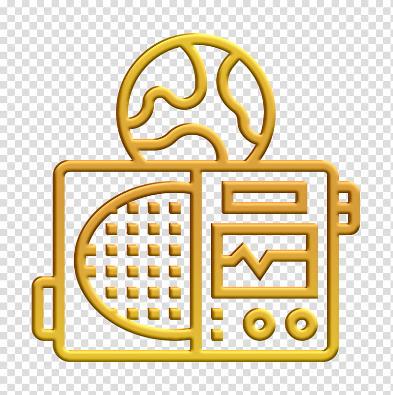 audio icon broadcast icon listen icon, News Icon, Radio Icon, Yellow, Symbol transparent background PNG clipart