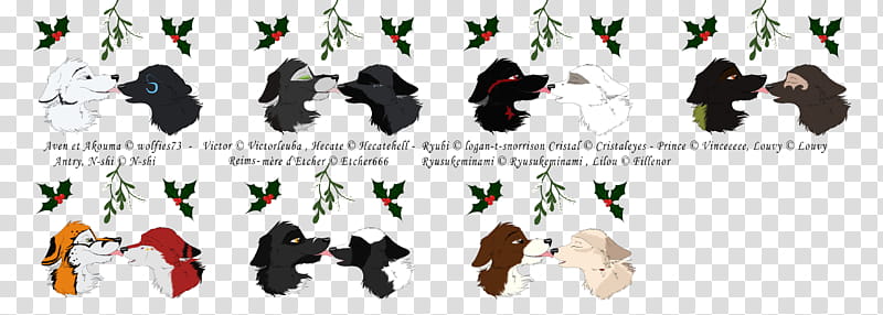 Merry Christmas wolves couple, assorted dog transparent background PNG clipart