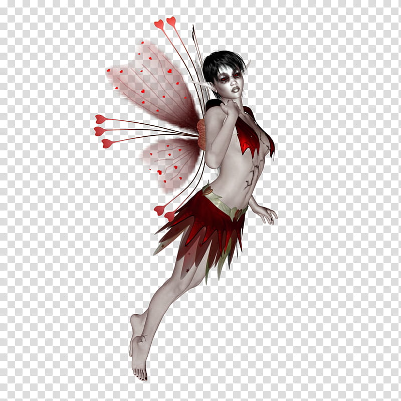 Gothhic Fairy s, red fairy illustration transparent background PNG clipart