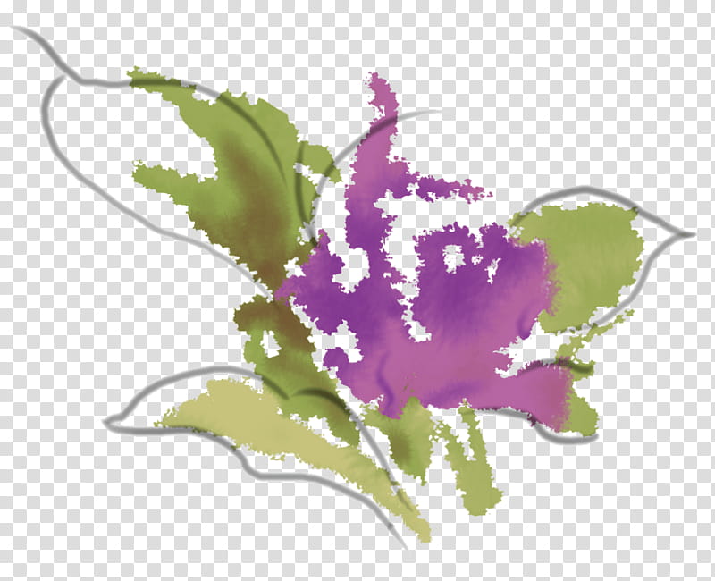 Purple Watercolor Flower, Watercolor Painting, Gouache, Ink Wash Painting, Plant, Flora, Violet, Leaf transparent background PNG clipart