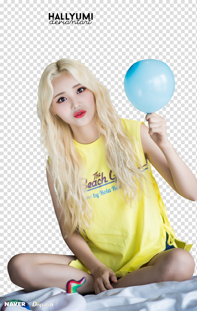 JinSoul, woman wearing yellow tank top transparent background PNG clipart