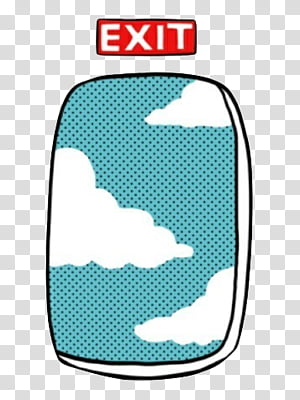EXIT sign icon transparent background PNG clipart thumbnail