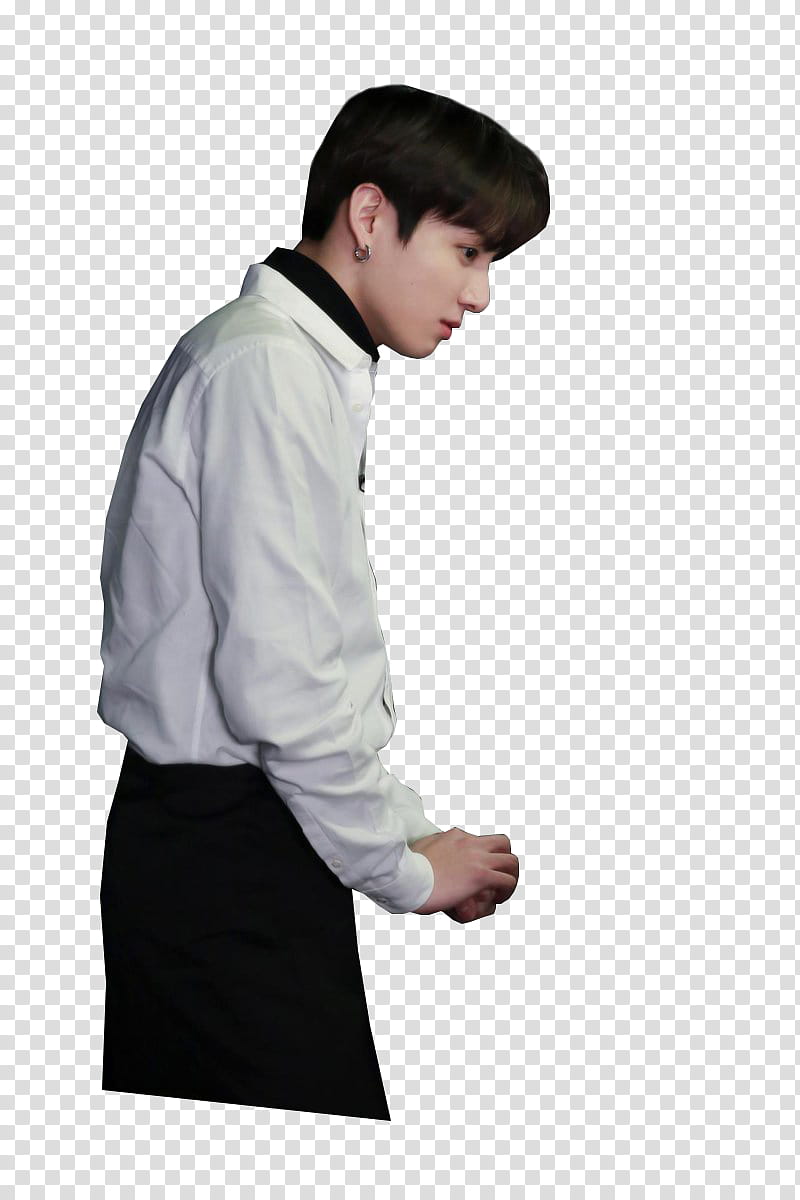 JIKOOK  S, man wearing white dress shirt transparent background PNG clipart
