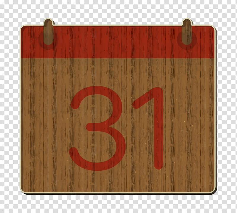Day icon Weekly calendar icon Management icon, Brown, Number, Wood, Symbol, Rectangle transparent background PNG clipart