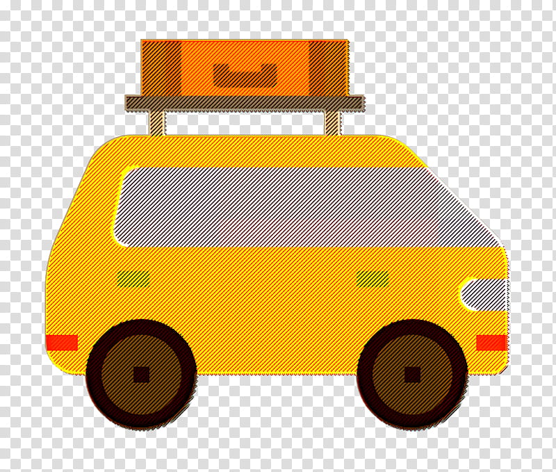 Car icon Van icon, Yellow, Vehicle, Transport, Toy transparent background PNG clipart
