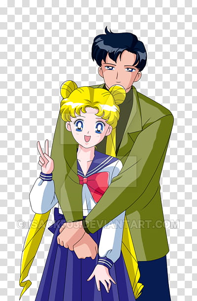 Usagi And Mamoru transparent background PNG clipart