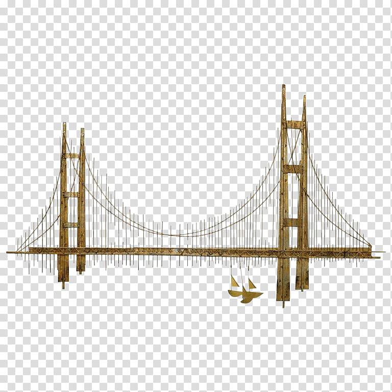 Golden, Golden Gate Bridge, Sculpture, Clifton Suspension Bridge, Midcentury Modern, Artist, Structure, Fixed Link transparent background PNG clipart