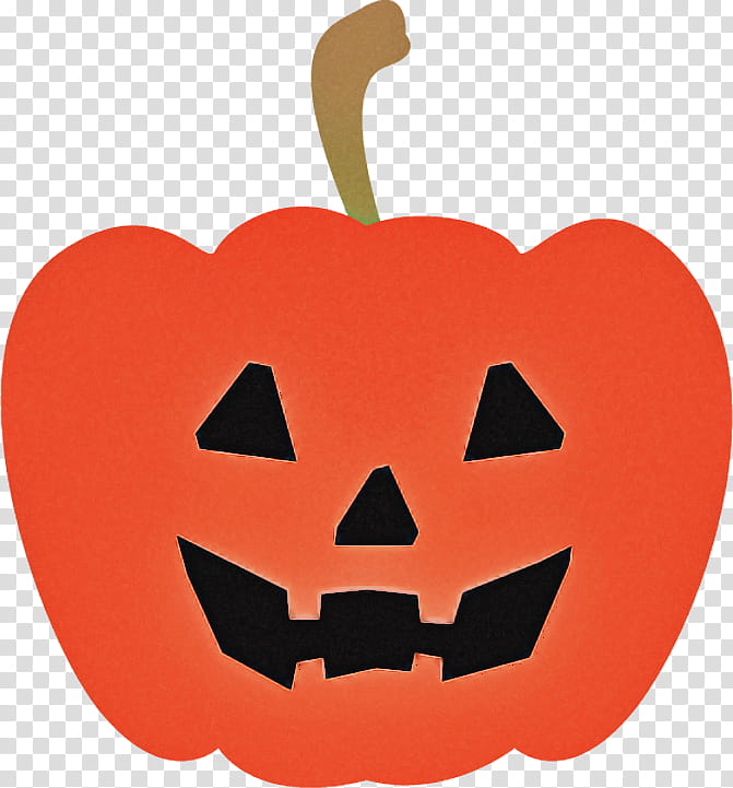 Orange, Calabaza, Red, Jackolantern, Pumpkin, Fruit, Plant, Smile transparent background PNG clipart