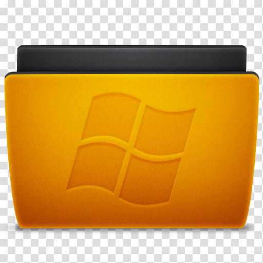 Classic , orange and black Windows folder art transparent background PNG clipart