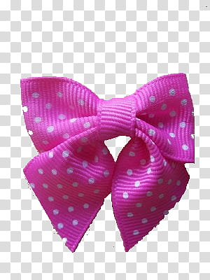 Bows, pink and white polka-dot bowtie transparent background PNG clipart