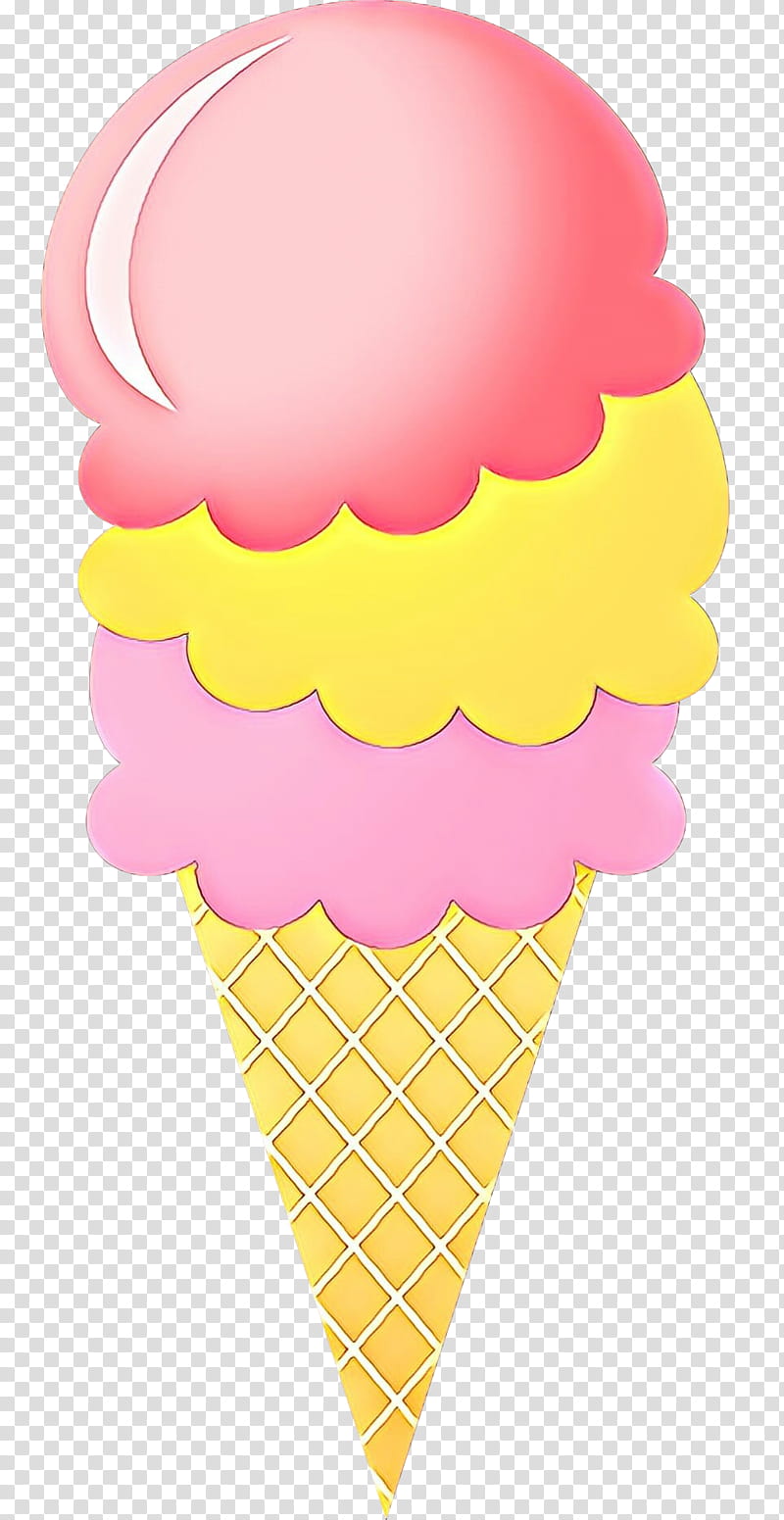 Ice Cream Cone, Cartoon, Ice Cream Cones, Vanilla Ice Cream, Strawberry Ice Cream, Food, Candy, Dessert transparent background PNG clipart