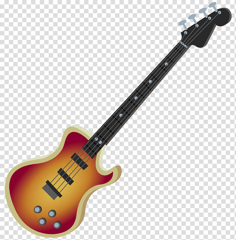 MLP EG Applejack CftB Bass Guitar, brown and red string instrument transparent background PNG clipart