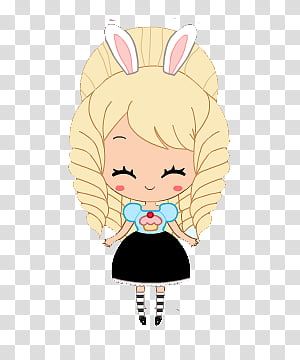 dolls, girl wearing white bunny hat transparent background PNG clipart thumbnail