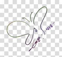 snsd taeyeon signature rainbow PinpinArt transparent background PNG clipart