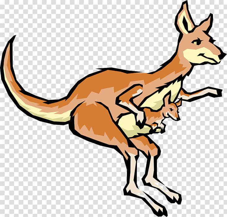 Animal, Kangaroo, Jumping, Cartoon, Drawing, Red Kangaroo, Macropodidae, Animal Figure transparent background PNG clipart