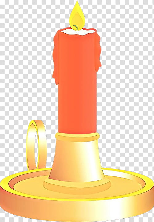 Birthday candle, Cartoon, Yellow, Orange, Cone, Ring Toss, Games transparent background PNG clipart
