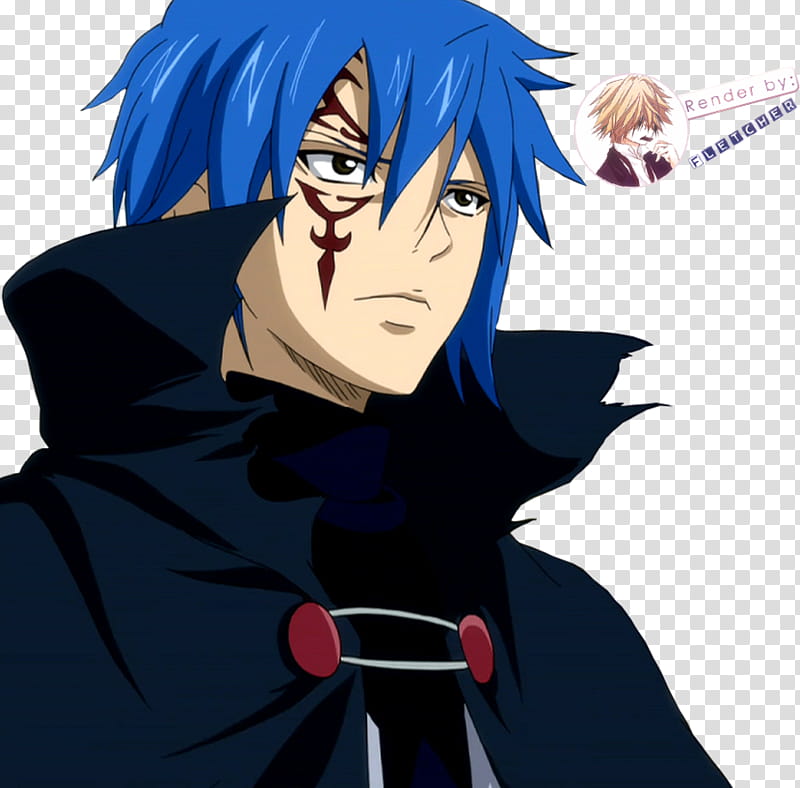 Mystogan, Render, male anime character wearing coat transparent background PNG clipart