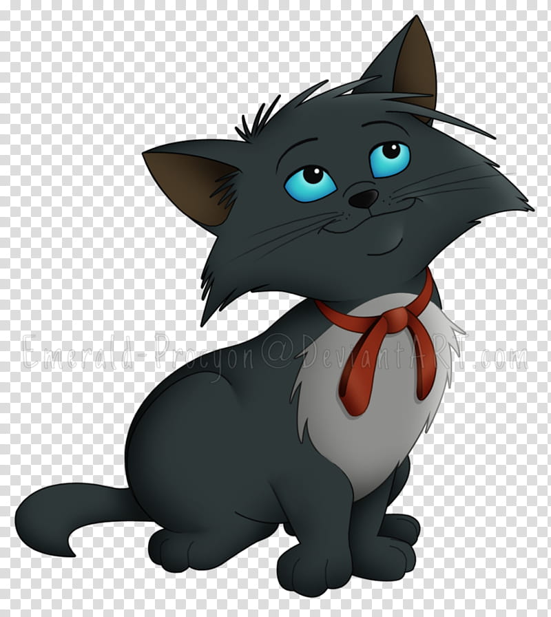 Berlioz, cat cartoon character transparent background PNG clipart