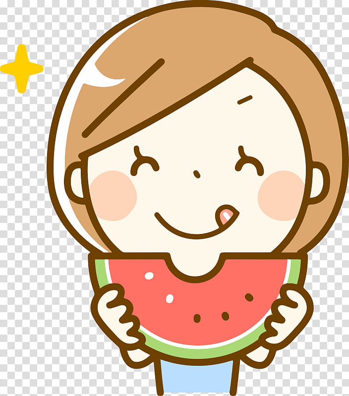 Watermelon, Food, Fruit, Cartoon, Eating, Facial Expression, Cheek, Head transparent background PNG clipart