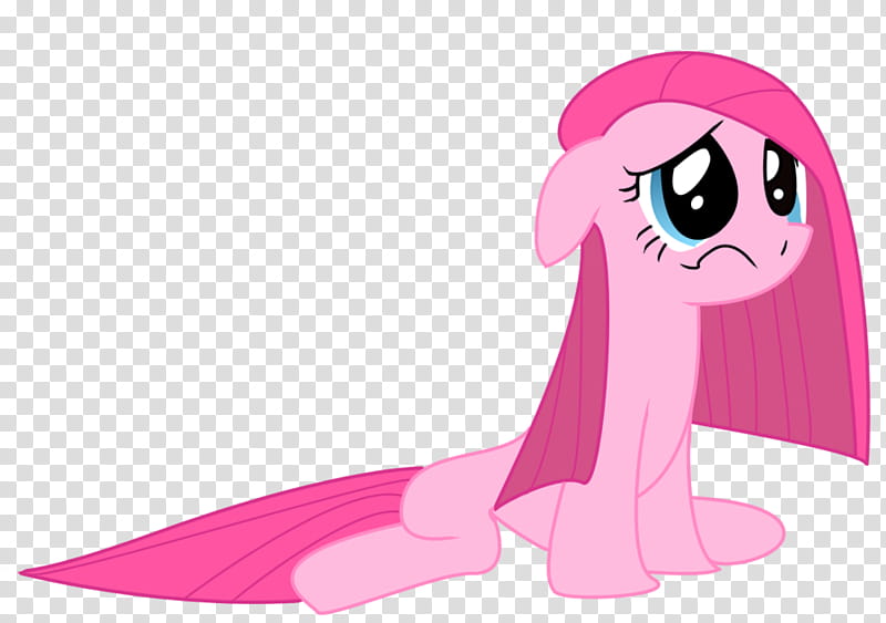 Poor Pinkie Pie, sad pink pony with pink hair illustration transparent background PNG clipart
