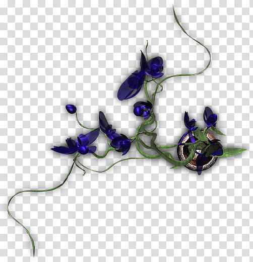 RPG Map Elements , blue vine flowers transparent background PNG clipart
