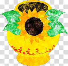 The icons of sun flower, himawari-icon- transparent background PNG clipart