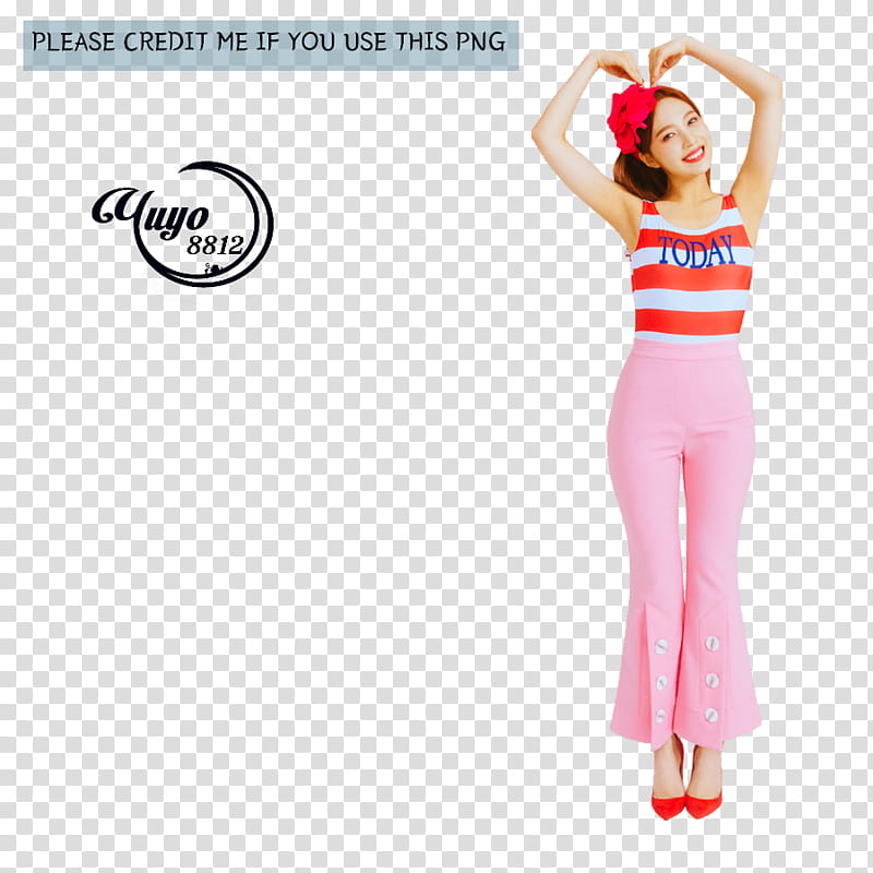 RED VELVET POWER UP, women's red striped tank top transparent background PNG clipart