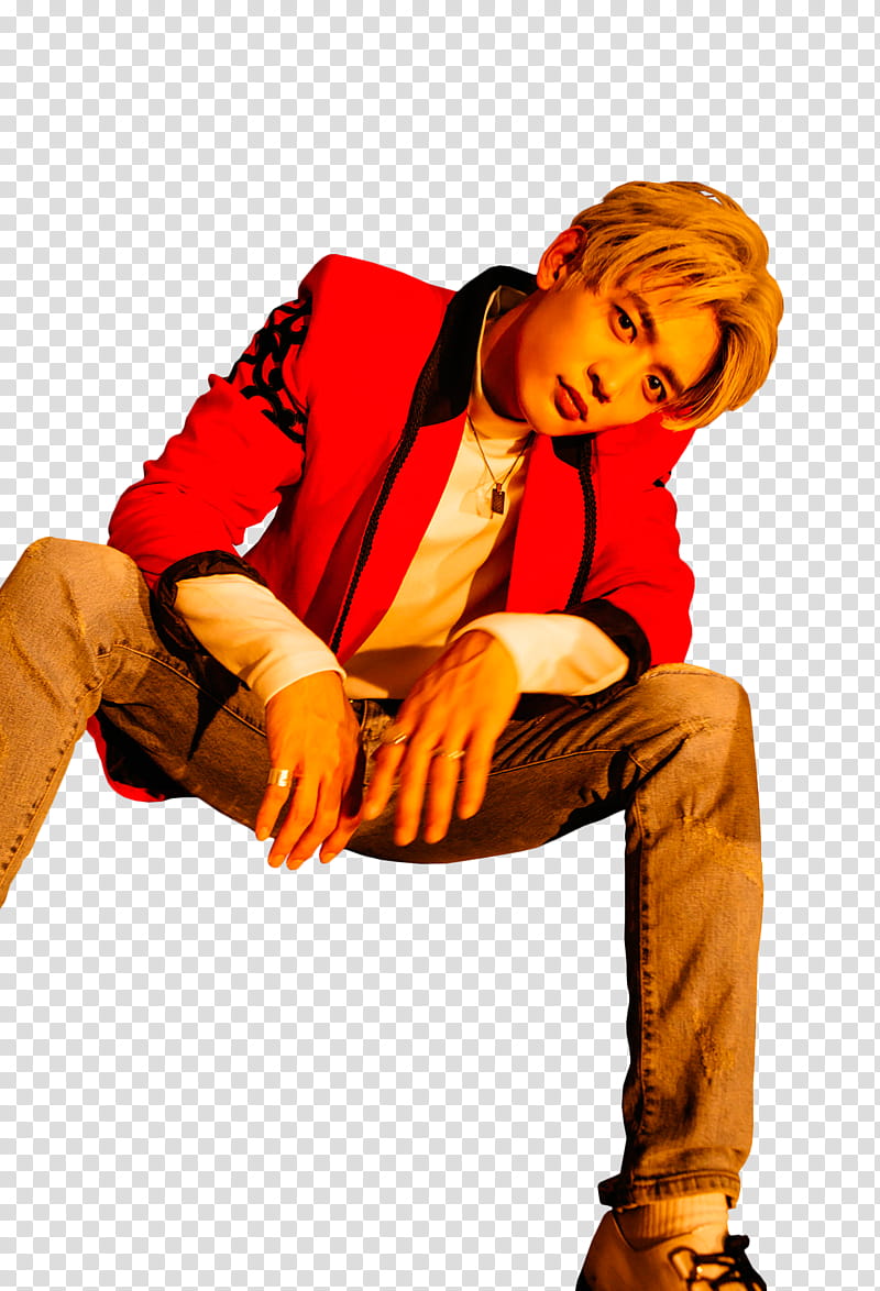 SHINee , man in red suit jacket transparent background PNG clipart