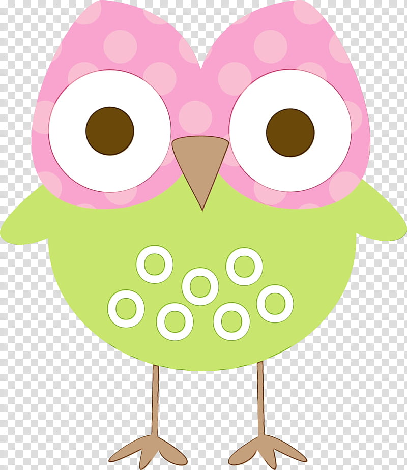 owl pink cartoon bird, Watercolor, Paint, Wet Ink, Bird Of Prey transparent background PNG clipart