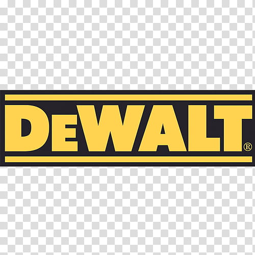 Logo Yellow, DeWalt, Logos, Label, Sticker, Text, Line, Signage transparent background PNG clipart