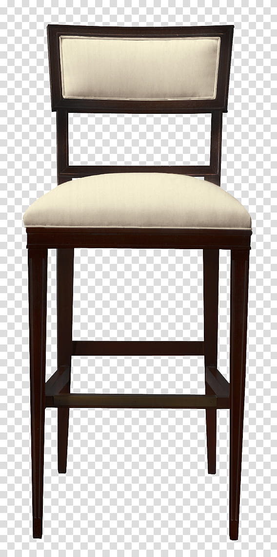 white padded brown wooden bar stool transparent background PNG clipart