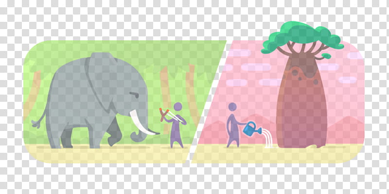 Indian elephant, Elephants And Mammoths, Cartoon, Wildlife transparent background PNG clipart