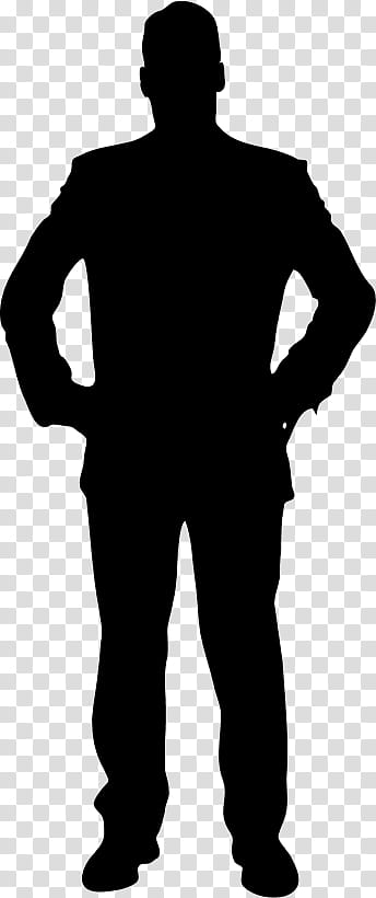 Man, Silhouette, Drawing, Standing, Male, Human, Blackandwhite, Gesture transparent background PNG clipart
