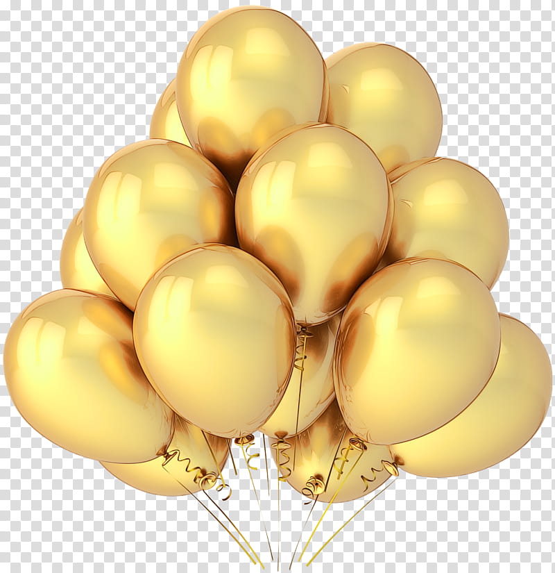 Birthday Party, Balloon, Gold, Beige Balloon, Metallic Color, Birthday
, Plant, Party Supply transparent background PNG clipart