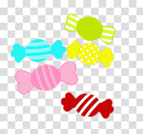 Candys s, five assorted color of candies transparent background PNG clipart