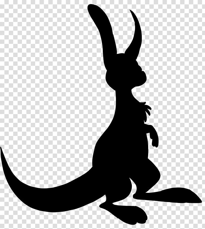 Dog Silhouette, Macropods, Hare, Pet, Line, Tail, Blackandwhite, Stencil transparent background PNG clipart