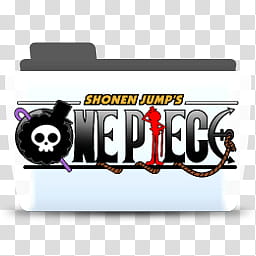 One Piece icon folder, Dossier brook, white and black Shonen Jump's signage transparent background PNG clipart